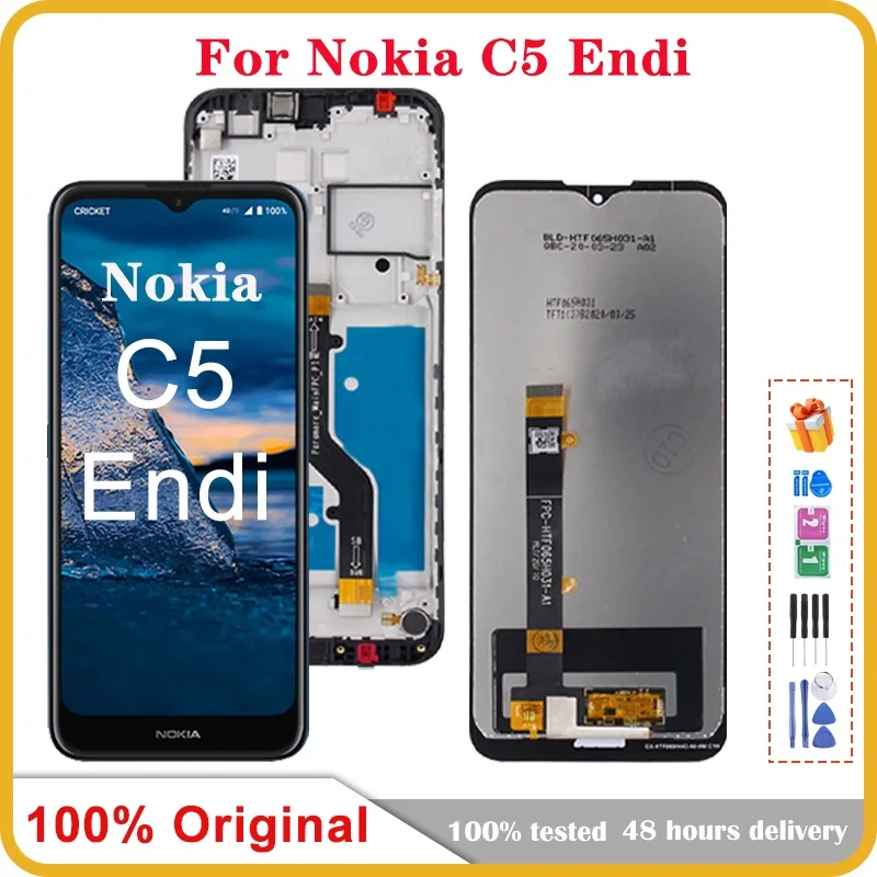 

6.52" Original LCD For Nokia C5 Endi LCD Display Touch Screen Digitizer Assembly Replacment for Nokia C5 Screen Panel With Frame