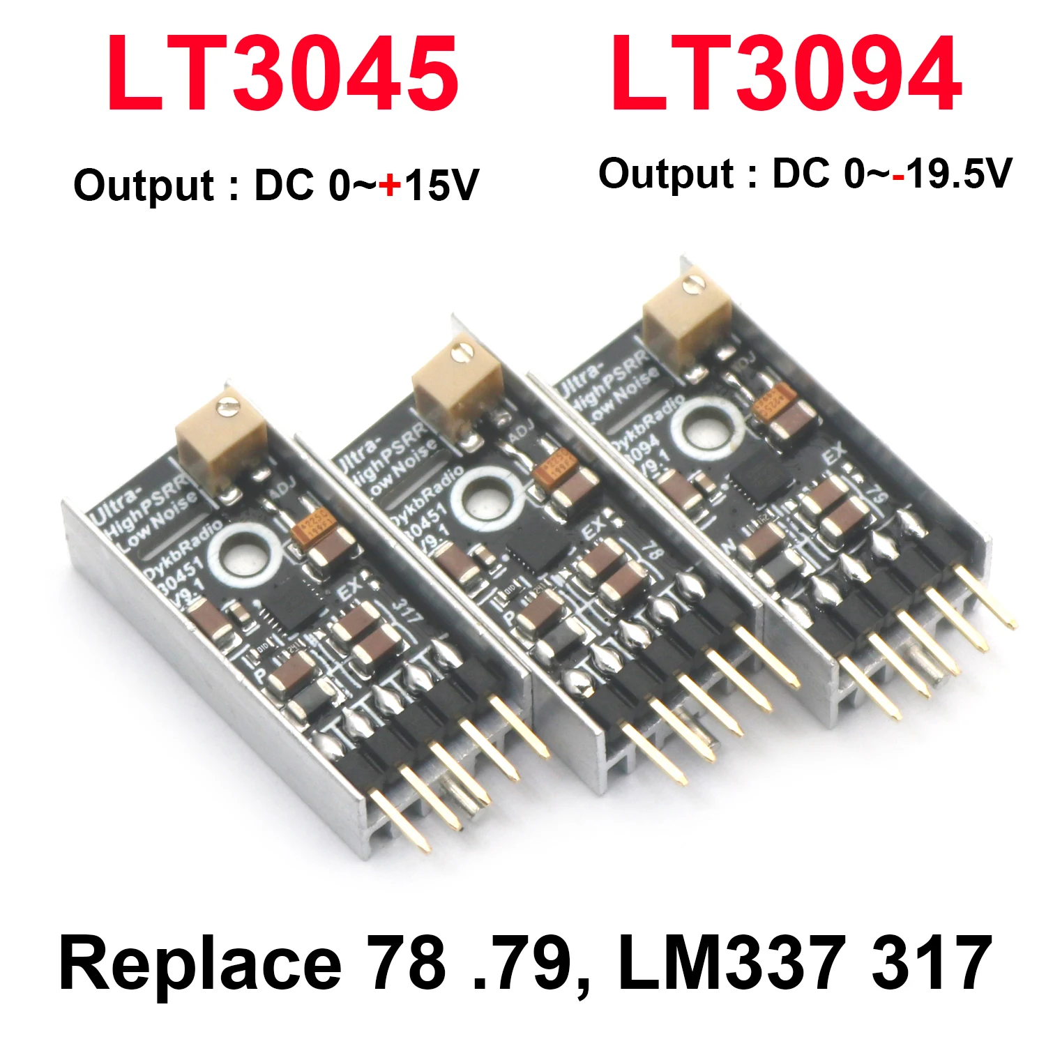 LT3045 LT3094 wymień LM317 LM337 LM78 79, liniowy zasilacz RF o niskim poziomie szumów, dodatni regulator napięcia ujemnego, wzmacniacz audio