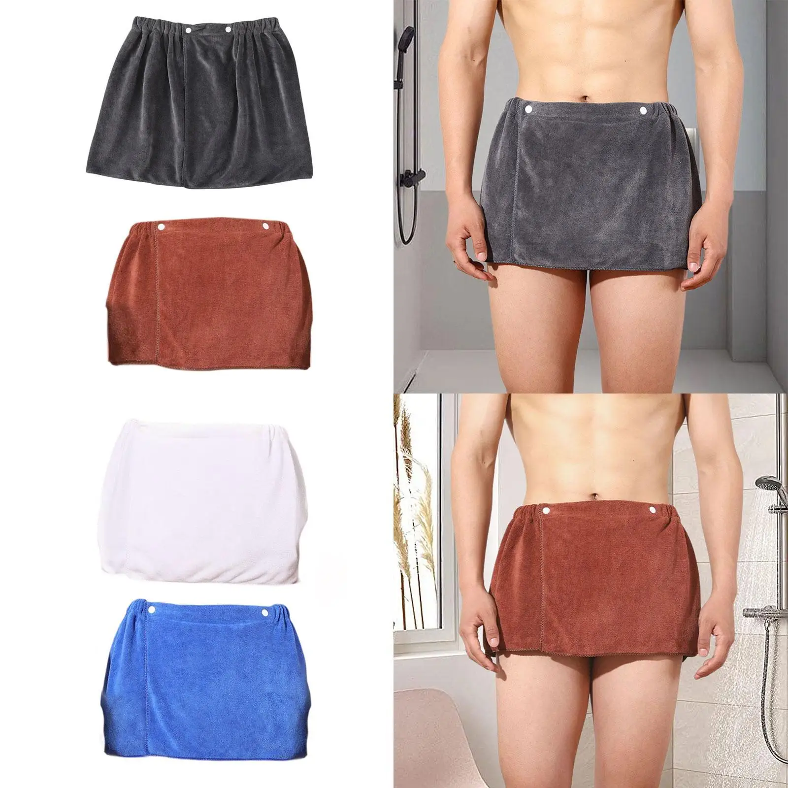 Mikrofaser-Badetuch, leichter Körperwickel für Herren, für Dusche, Strand, Baden, Fitnessstudio