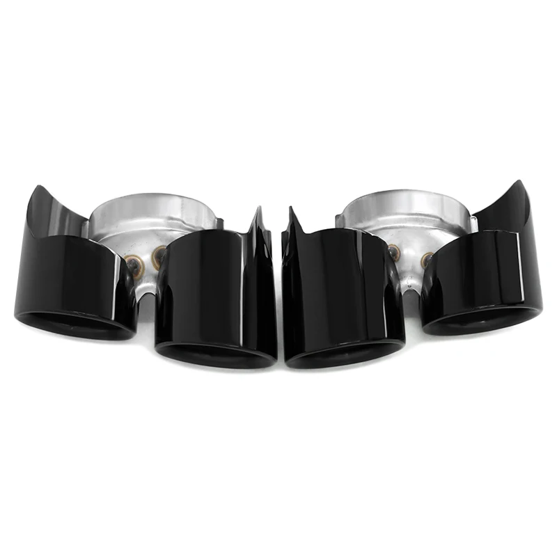 

Car 304 Stainless Steel Silver Black Brushed Muffler Tip Exhaust Tip Exhaust Pipe Exhaust Tail Pipe For Panamera 970.2 GTS