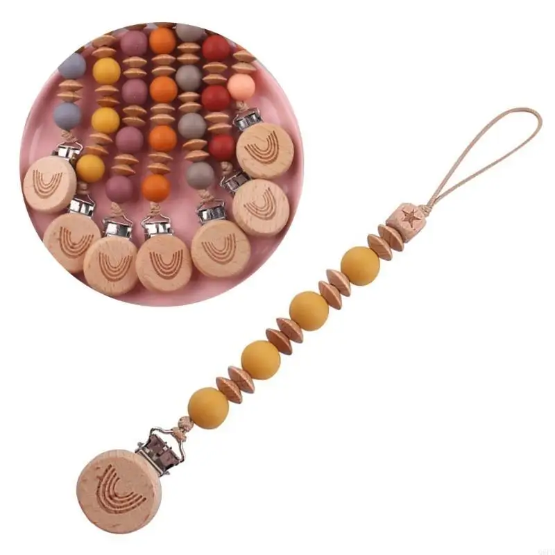 

Pacifier Holder Silicone Beads Pacifier Straps Pacifier Chain Baby Supply