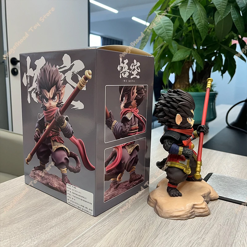 Mito preto: figuras wukong anime figura q versão estatueta pvc gk estátua modelos bonecas coleção casa ornamentos brinquedos presentes