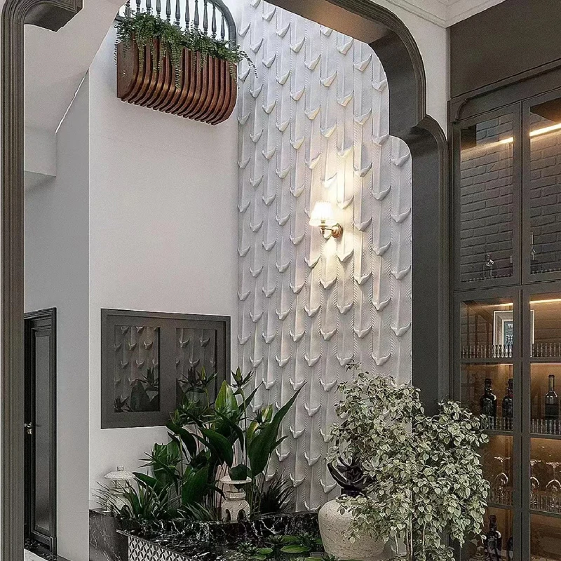 مبيعات المصنع مباشرة الحديثة عارضة المتكاملة بو ريشة حجر خلفية الجدار مقاومة للتآكل الحجر الاصطناعي المرن