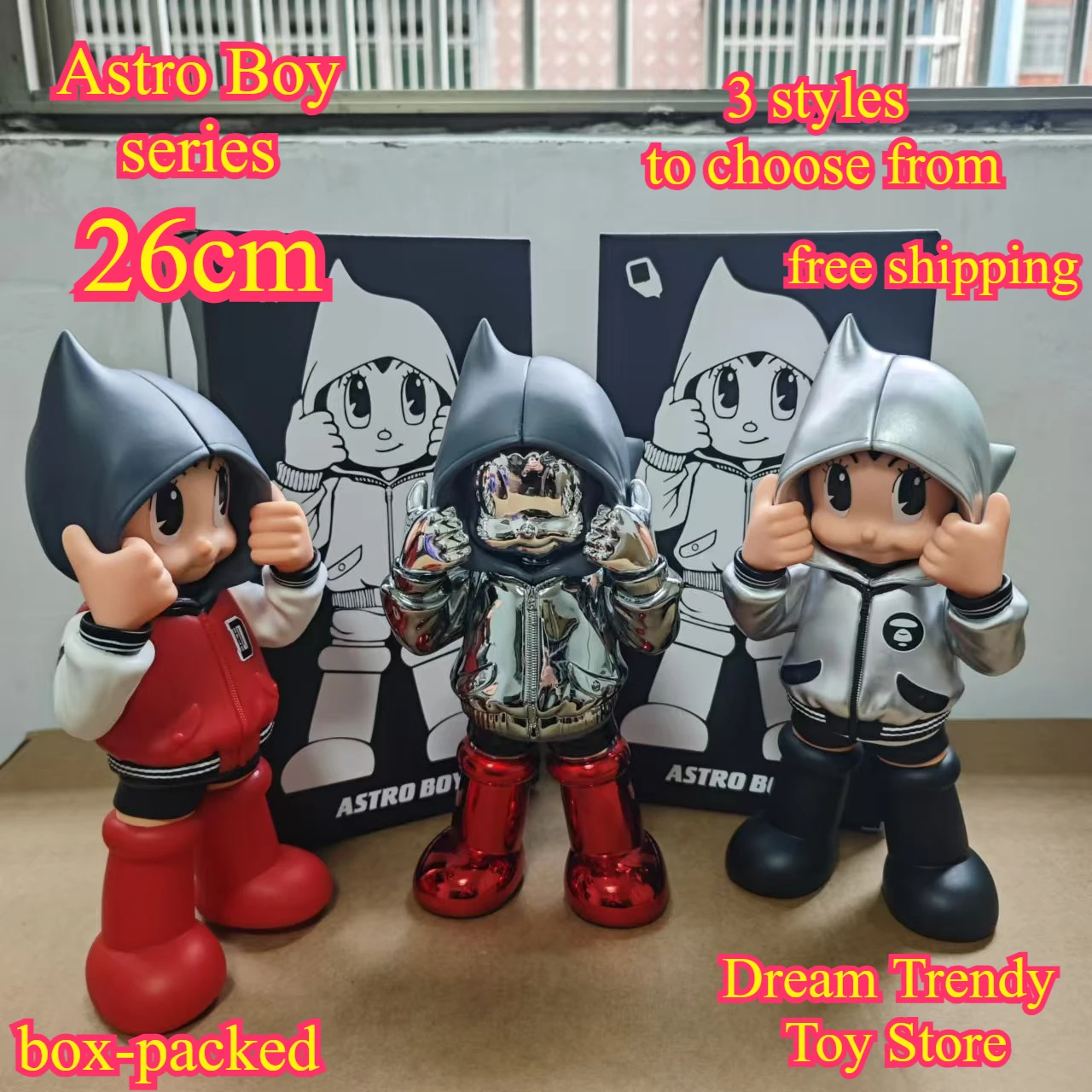 

Cartoon Anime characters Astro Boy Figure Doll Tetsuwan Atom PVC Action Figures Statue Collection Model Toys Kid’s Holiday Gifts