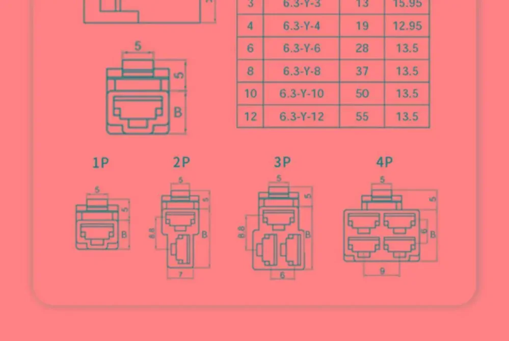 10 Stück 6,3 mm Motorrad-Elektrofahrzeug-Kabelverbinder, Stecker und Buchse, 2P 3 4 Docking-Steckverbinder – Detail 2