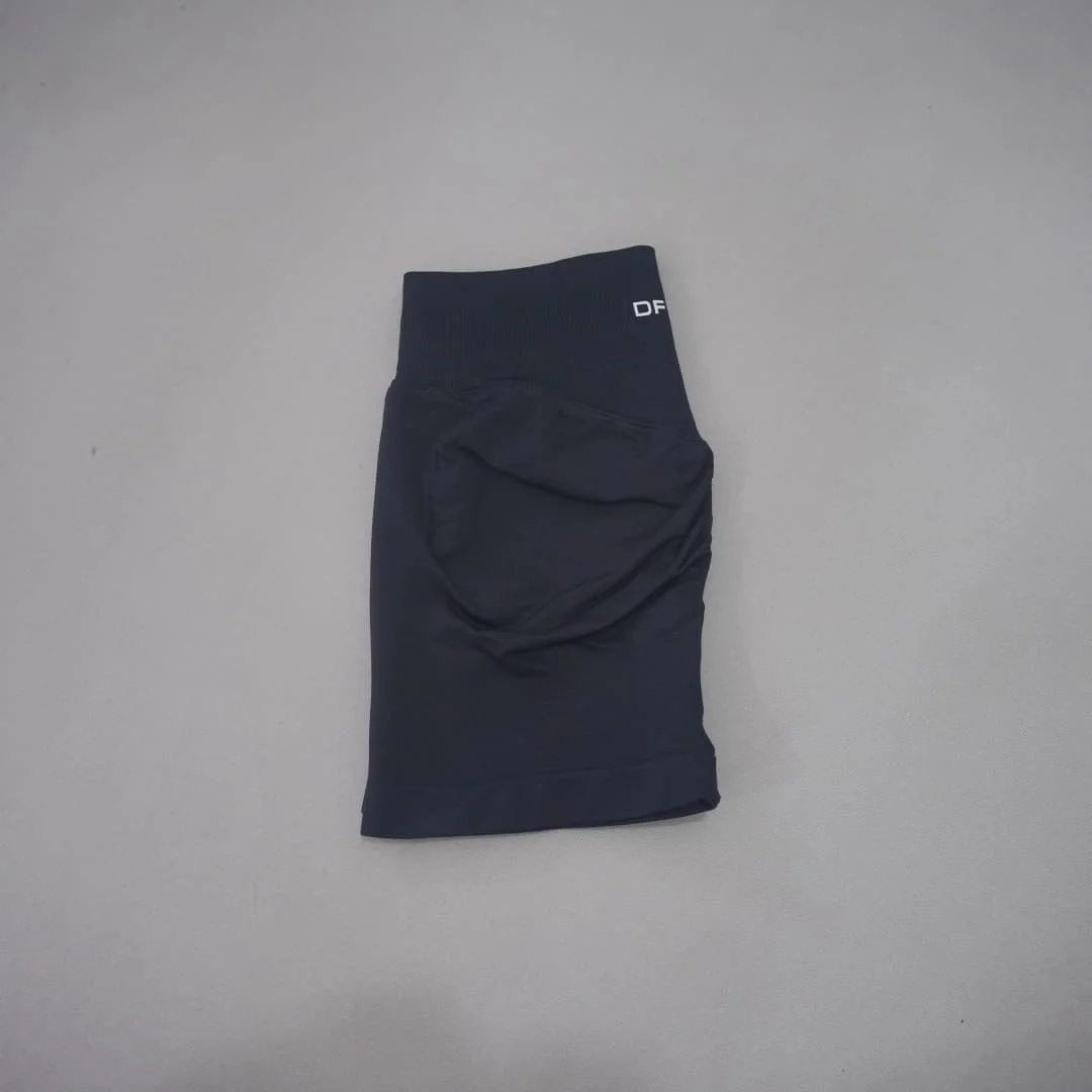 DF-LOGO Dames High Waist Yoga Shorts, Butt Lift, Squat Proof, Push Up Workout Shorts, Gym Running Fitness Athletic Shorts