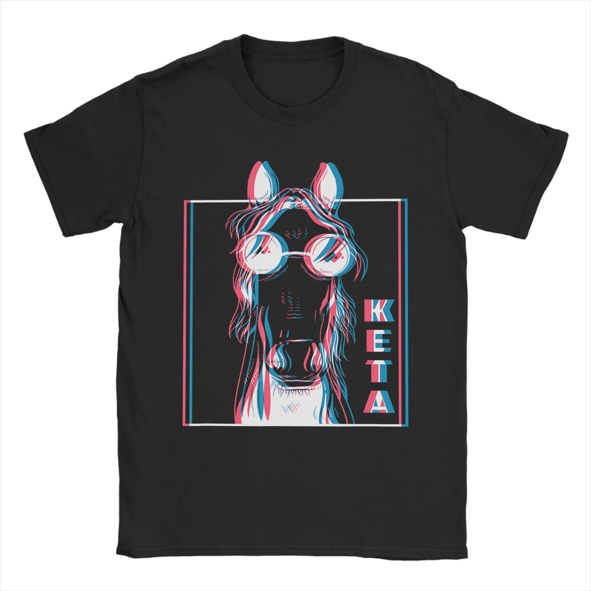 Camiseta Keta Ketamine para hombre, camisetas para fiesta de DJ, caballo, rave, techno, camiseta cómoda de playa, camiseta Harajuku con patrón, ropa de gran tamaño