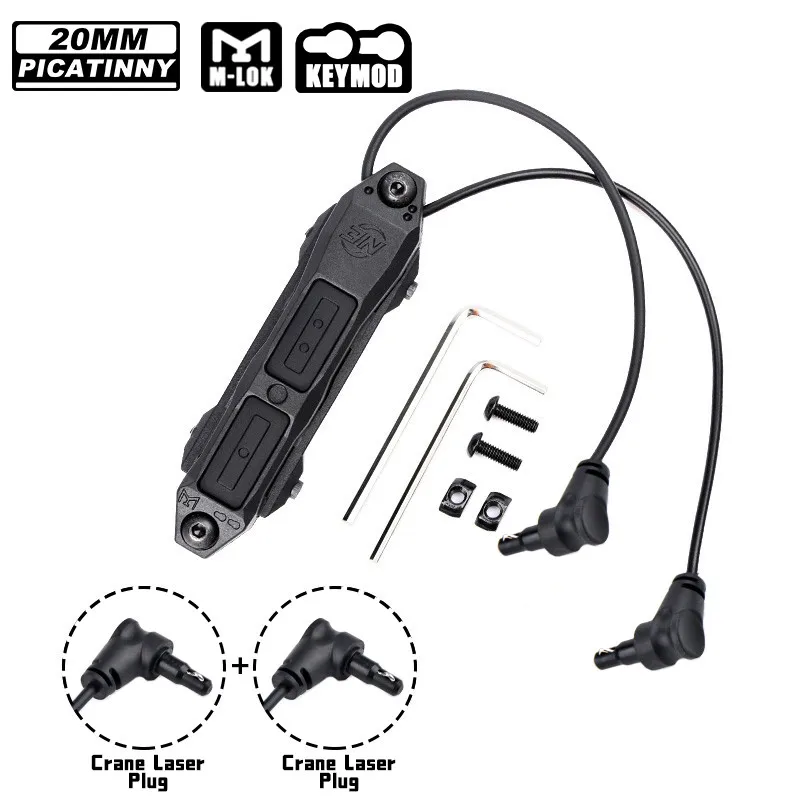 WADSN pulsante tattico pressostato gru 2.5mm 3.5mm nuova spina SF Fit DBAL PEQ-15 torcia Laser Airsoft Scout accessorio