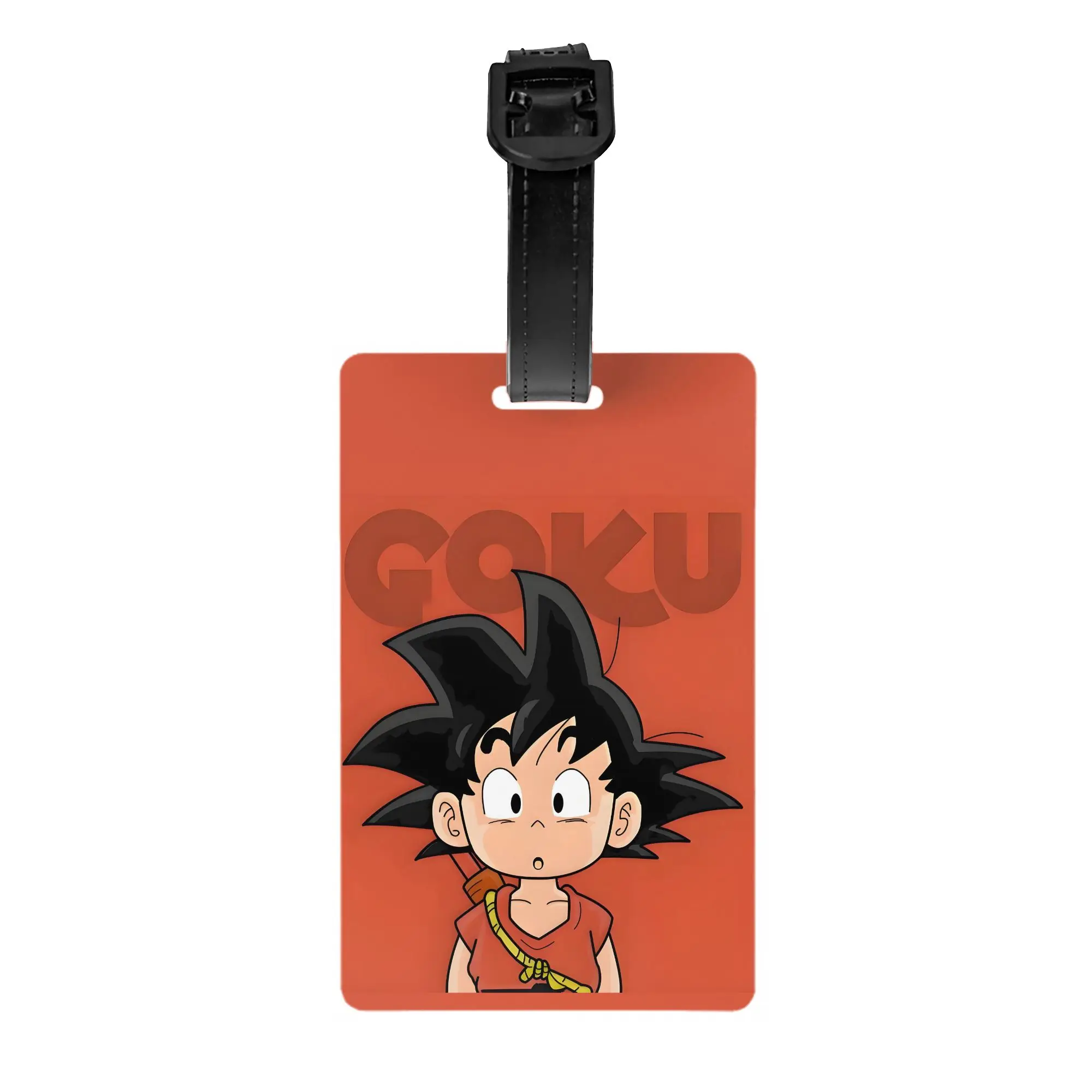

Custom Goku Anime Luggage Tag for Suitcases Cute Cartoon Privacy Cover ID Label