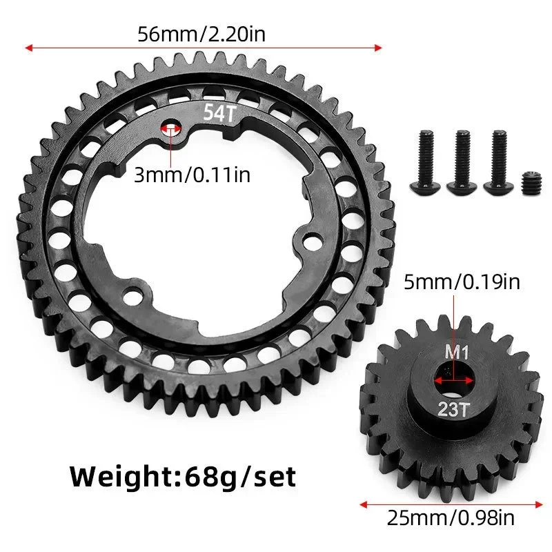 

M1 46T 50T 52T 54T HardenedSteel Motor gear for 1/5 Trxs X-Maxx 1/7 X0-1 1/10 Maxx 1/10 E-REVO 2.0 VXL RC Model Upgrade Parts