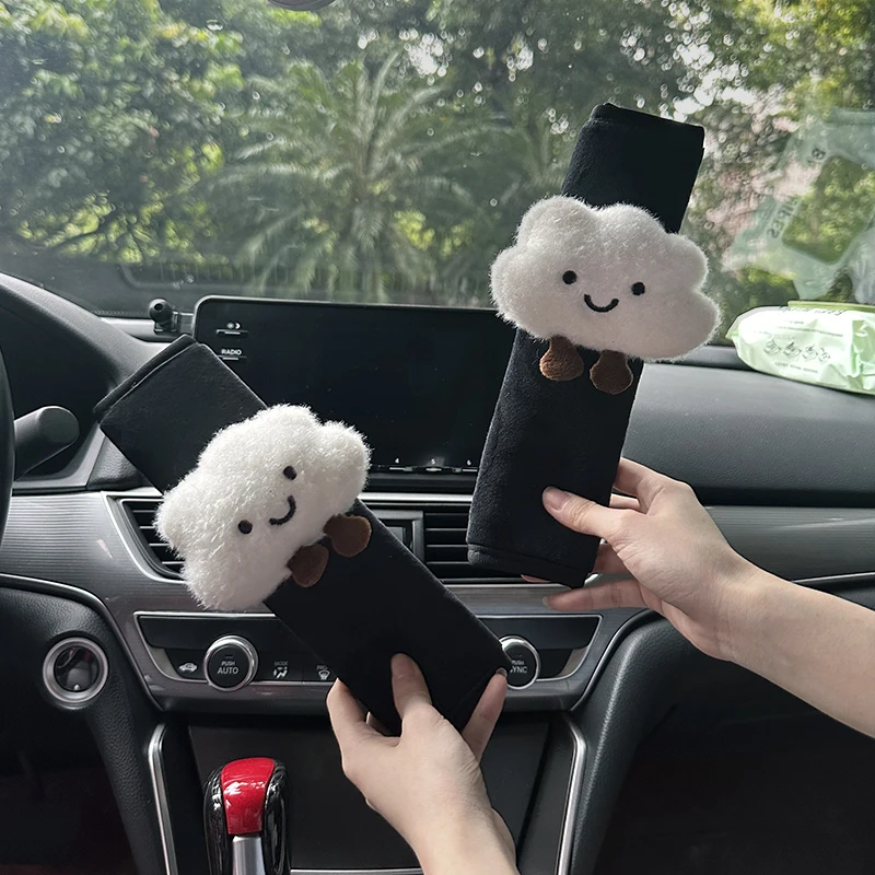 Car Styling Seat Belt Cover Shoulder Strap Harness Cushion Cartoon Cloud Car Seatbelt Shoulder Pad Protector Auto Neck Support