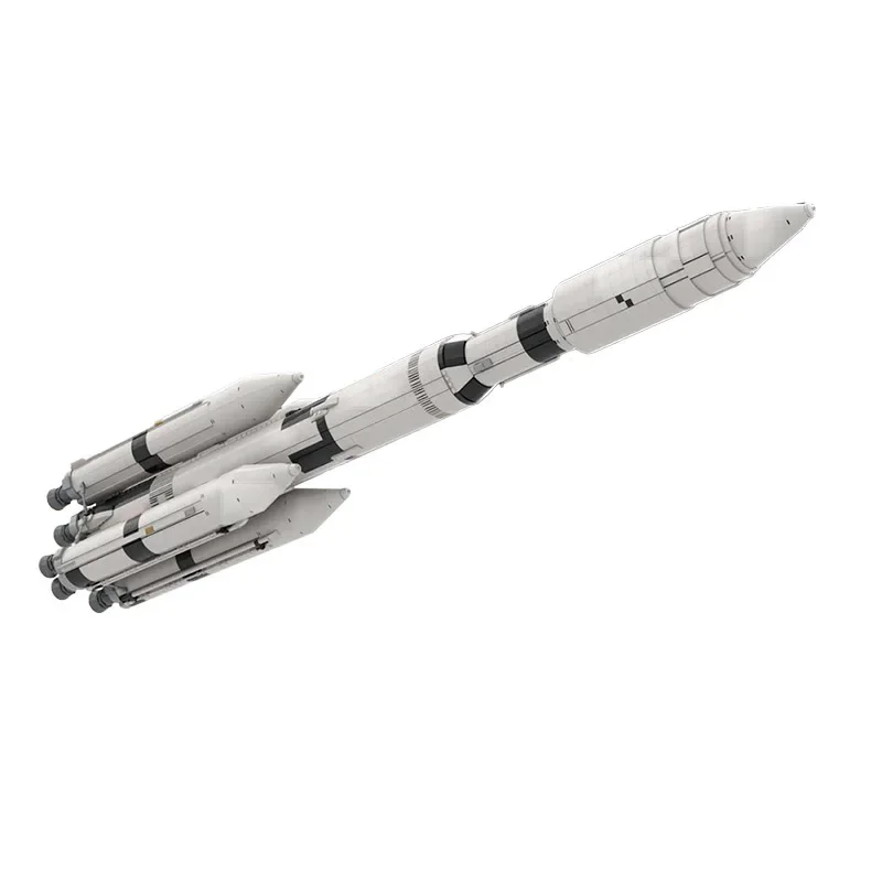 MOC Saturn V MLV-25L Rocket Building Blocks Space Apollo ขนาดใหญ่ Rocket อนุภาคขนาดเล็กประกอบของเล่นเด็ก (5389 ชิ้น)