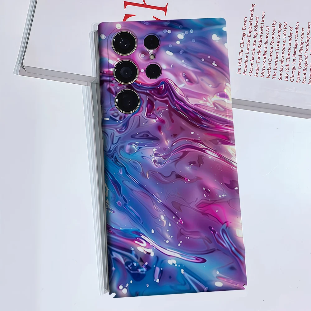liquid metal Phone Case for Samsung Galaxy S26 S25 S24 S23 Ultra Plus Luxury Double-layer anti-fall Back Cover