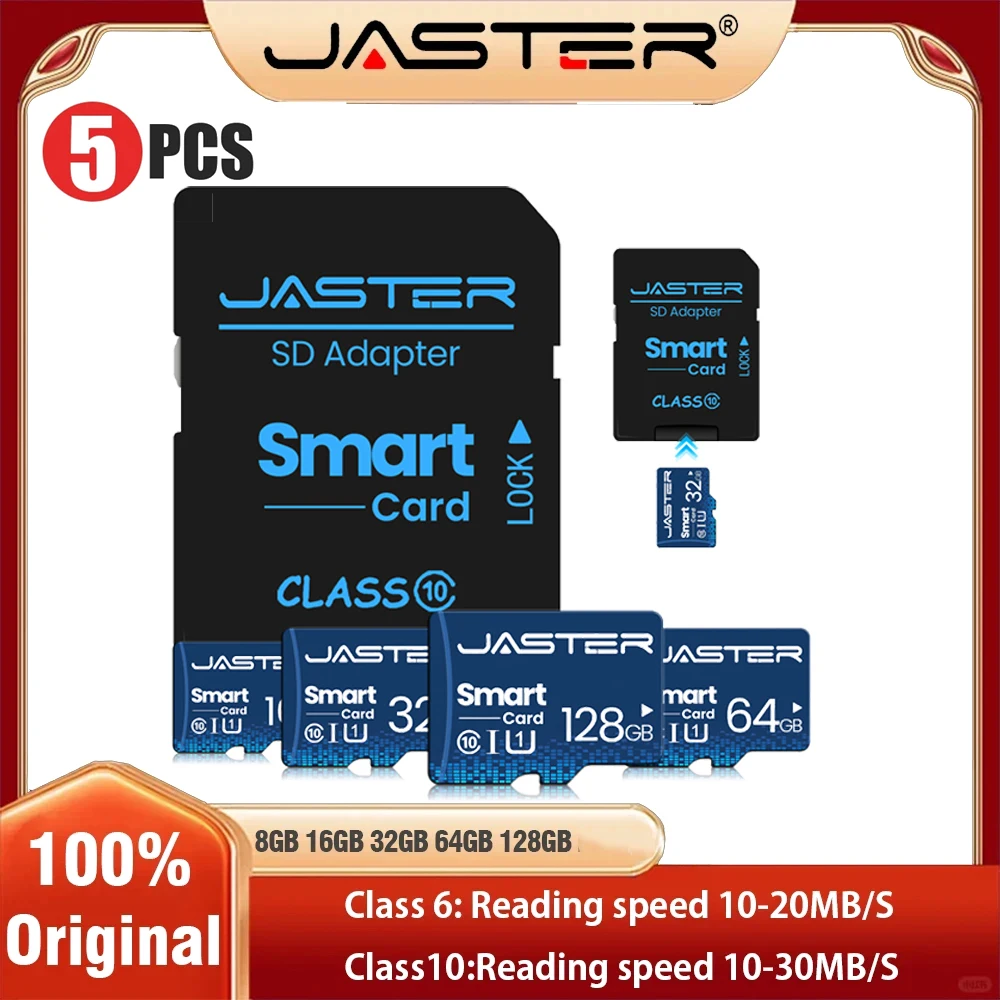 5PCS/lot TF SD Card Class10 Memory 32GB 64GB 128GB High Speed Write Super Compatibility Phone Camera Meomory Card for Phone