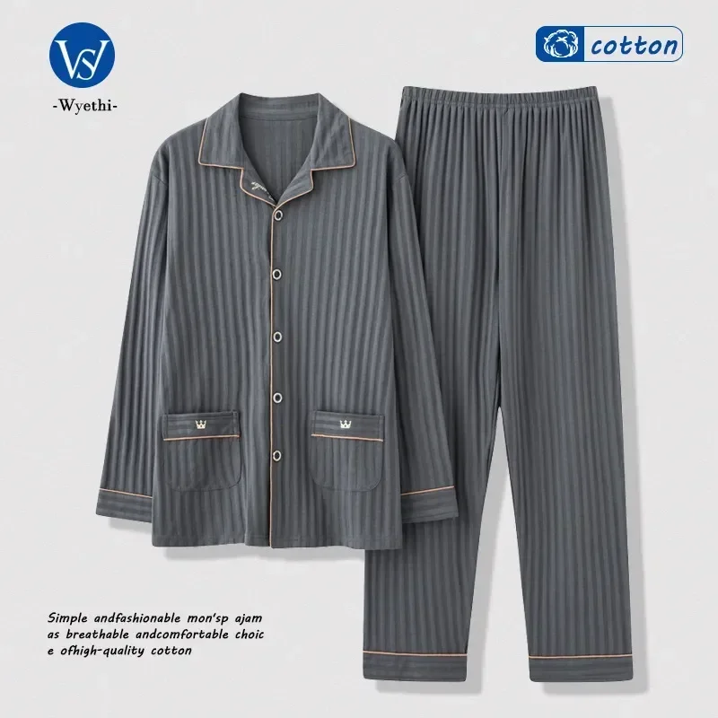 2 Plus pigiama Home Sleep manica lunga in cotone pezzi/set uomo puro per taglia pantaloni vestiti Solid 2023 Sleepwear