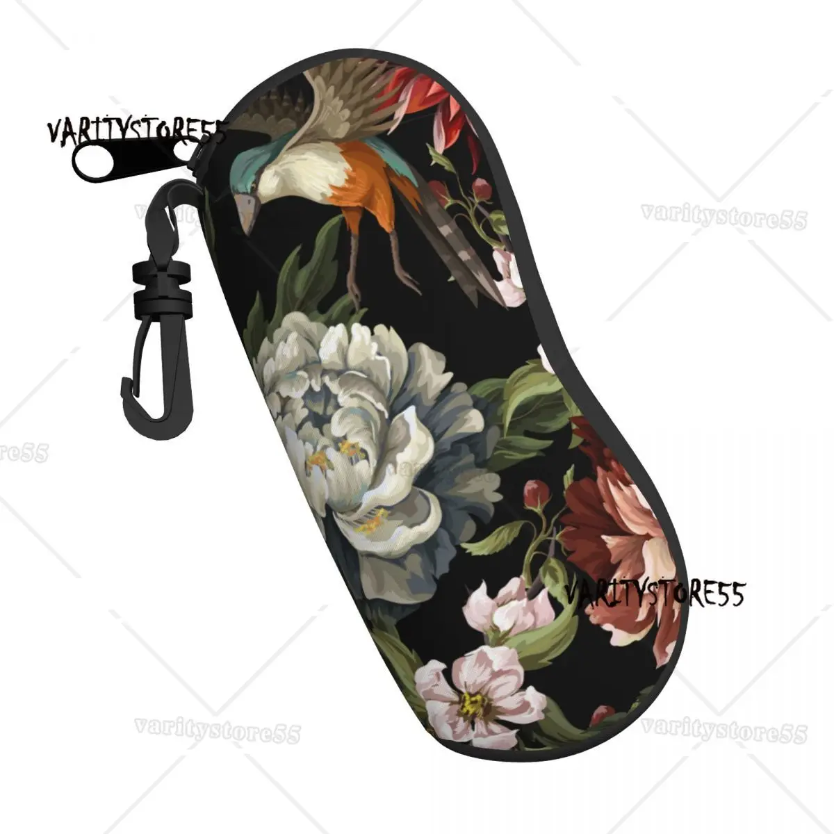 Unisex Glasses Bag Protective Case Cover Sunglasses Case Box Vintage Peonies Roses And Birds Reading Eyeglasses Box Accessories