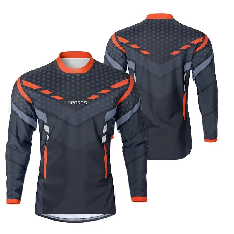 SPORT Professional Mountain Bike Riding Suit Men's Long Contrasting Color Slim Fit Quick Drying Breathable Sportswear