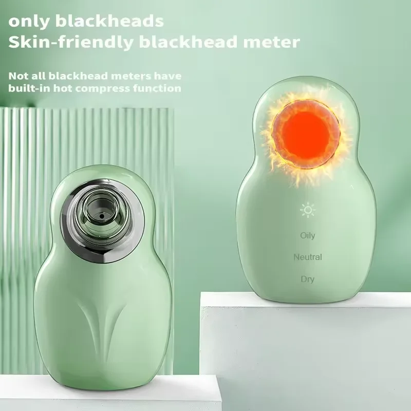 

Multi-functional Hot Compress Shrink Pores Vacuum Suction Reduce Blackhead Electric Cleaning Beauty Tool