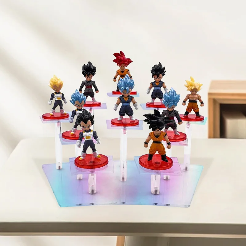 10-Tier Acrylic Display Stand Action Figures Organizer Holder for Funko POP,Toy,Doll,Jewelry,Cosmetic Riser,Cupcake Stand