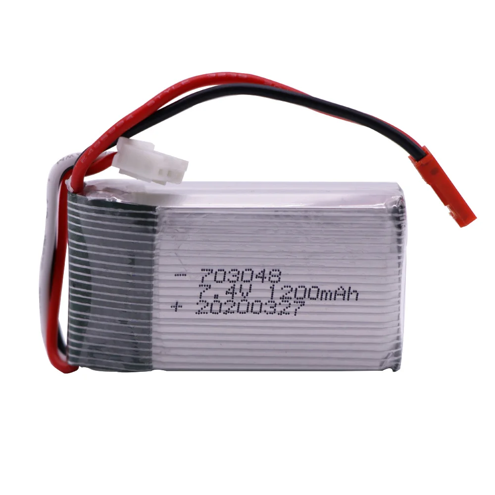 7.4V 1200mah 703048 Rechargeable Lipo Battery For MJXRC X600 Remote Control Drone Spare Parts 2s 7.4 v Battery 1-5PCS wholesale