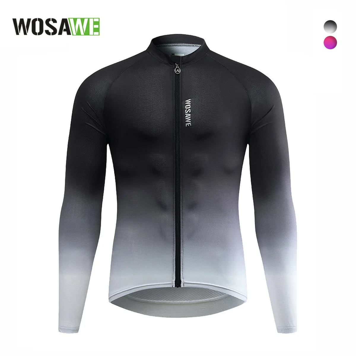 

WOSAWE Men's Cycling Jerseys Spring Autumn Cycling Top Outdoor Sports Long Sleeves Quick Drying Breathable BT237