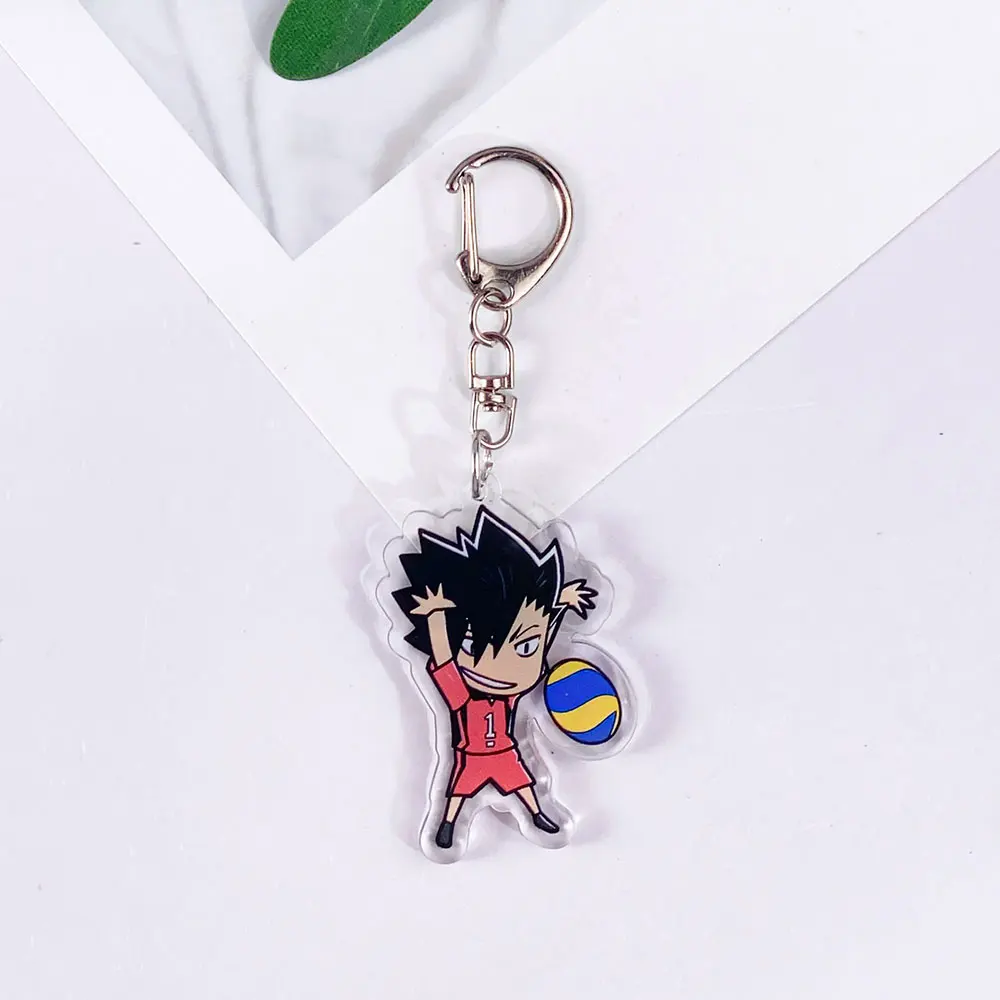 شخصيات أنيمي Haikyuu لطيف المفاتيح اكسسوارات الاكريليك حقيبة سحر الكلاسيكية على ظهره قلادة الإبداعية حلقة رئيسية هدايا لمحبي