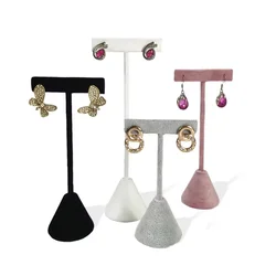 High-End Velvet Or Leather Earrings Display Storage Rack High, Medium And Low Size Jewelry Display Props Earrings Display Props