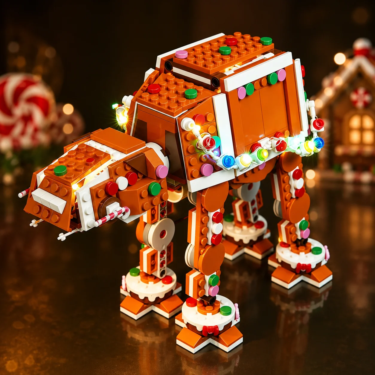 HPROSPER 5 V LED-Licht (kein Modell) für Lego 40806 Lebkuchenhaus AT-AT Gehmaschine, dekorative Lampe mit Batteriekasten