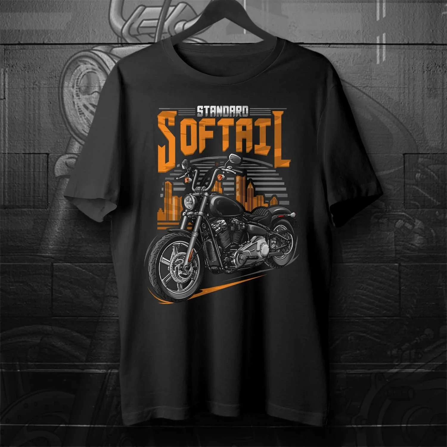 

2020-2024 Models USA H-D FXST Softail Standard Motorcycle T-Shirt 100% Cotton O-Neck Short Sleeve Summer Casual Mens T-shirt