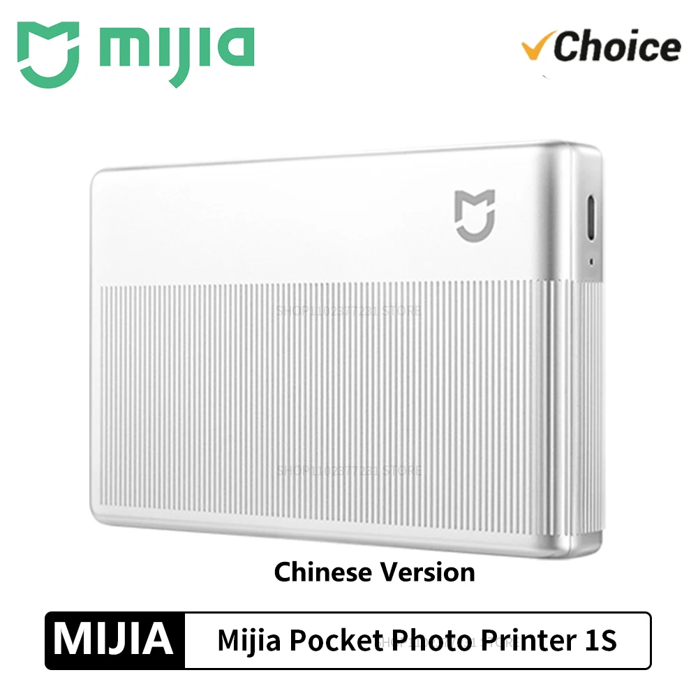 MIJIA Portable Photo Printer 1S Bluetooth Thermal Print ZINK Inkless Technology Xiaomi App Wireless Portable Photo Printing -CN