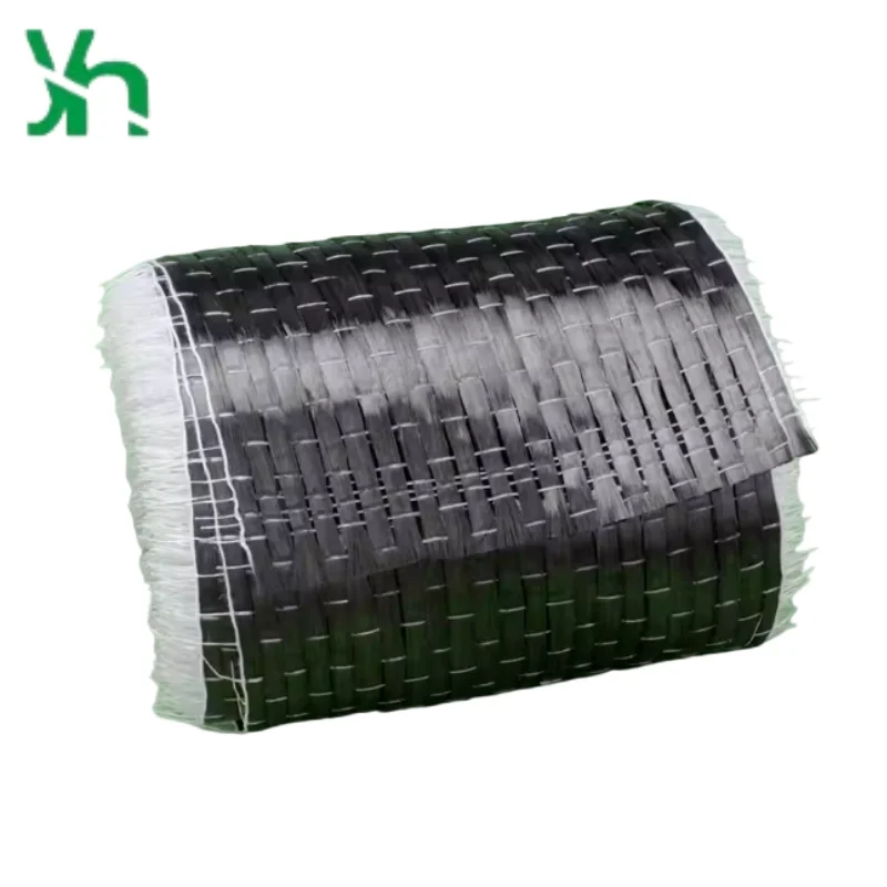 Pano unidirecional de fibra de carbono de 12K 200g 10cm de largura, usado para construção de estrutura de concreto e materiais de reforço de ponte