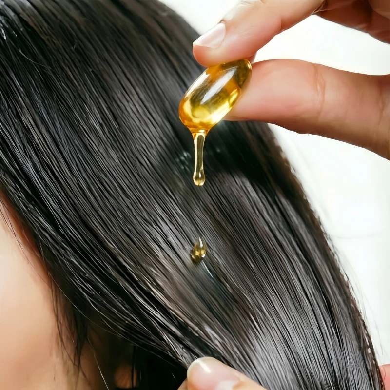 Ginseng Hair Smoothing Essential Oil, 30 Capsules/Bottle, Repairs Dry and Frizzy Hair, Making It Soft and Smooth