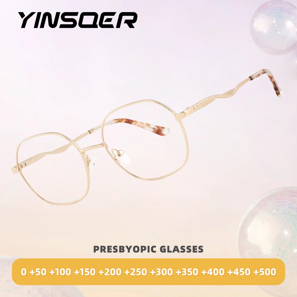 

New Women's Anti Blue Light Reading Glasses Ultralight Alloy Frame Optical Myopia Hyperopia Prescription Customized Eyeglasses