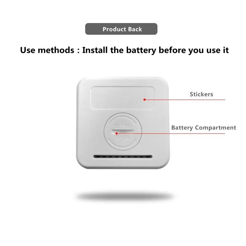 White Mini Electronic Temperature and Humidity Meter Car Thermometer with Smiling Face Display Refrigerator Thermometer