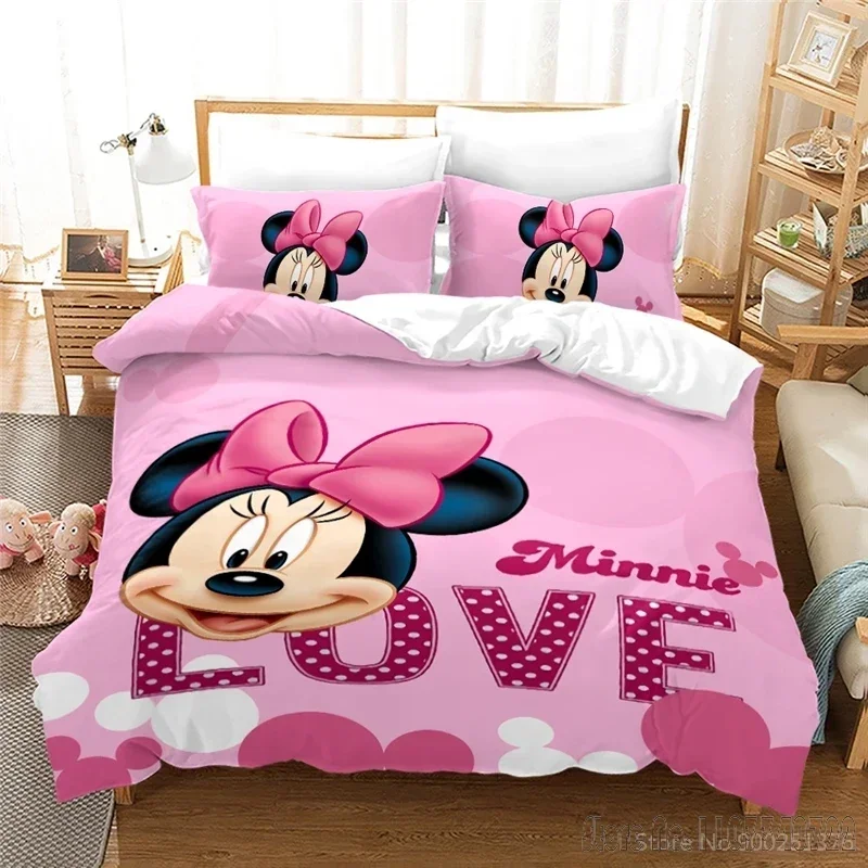 

Mickey Mouse Minnie Love Child Duvet Cover Set HD Comforter Cover Bedclothes for Kids Bedding Sets Bedroom Decor
