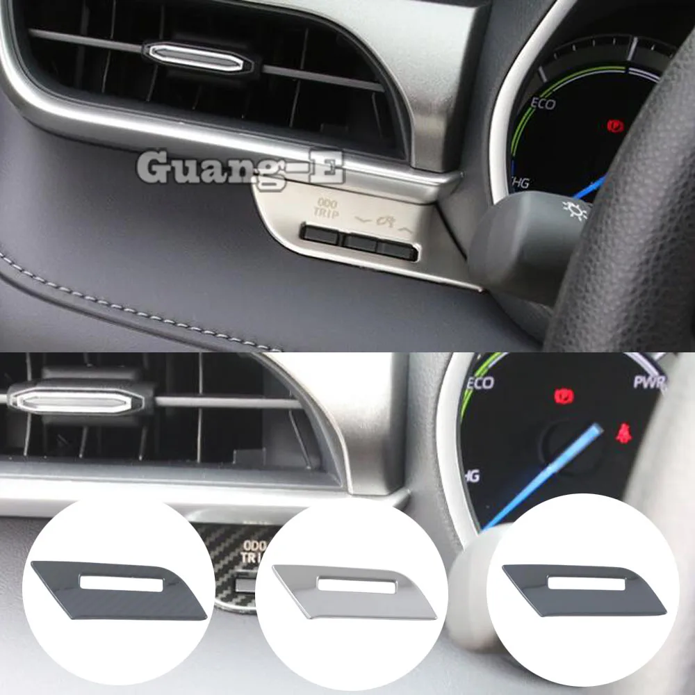 For Toyota Highlander Kluger 2020 2021 2022 Car Mileage Button Cover Odometer Trim Frame Accessories Interior Decor Stickers