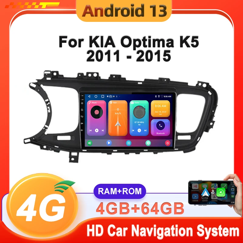 

Android 13 Carplay Auto Car Radio For KlA Optima K5 2011 - 2015 Multimedia Player Auto Radio GPS Navigation Head Unit Screen