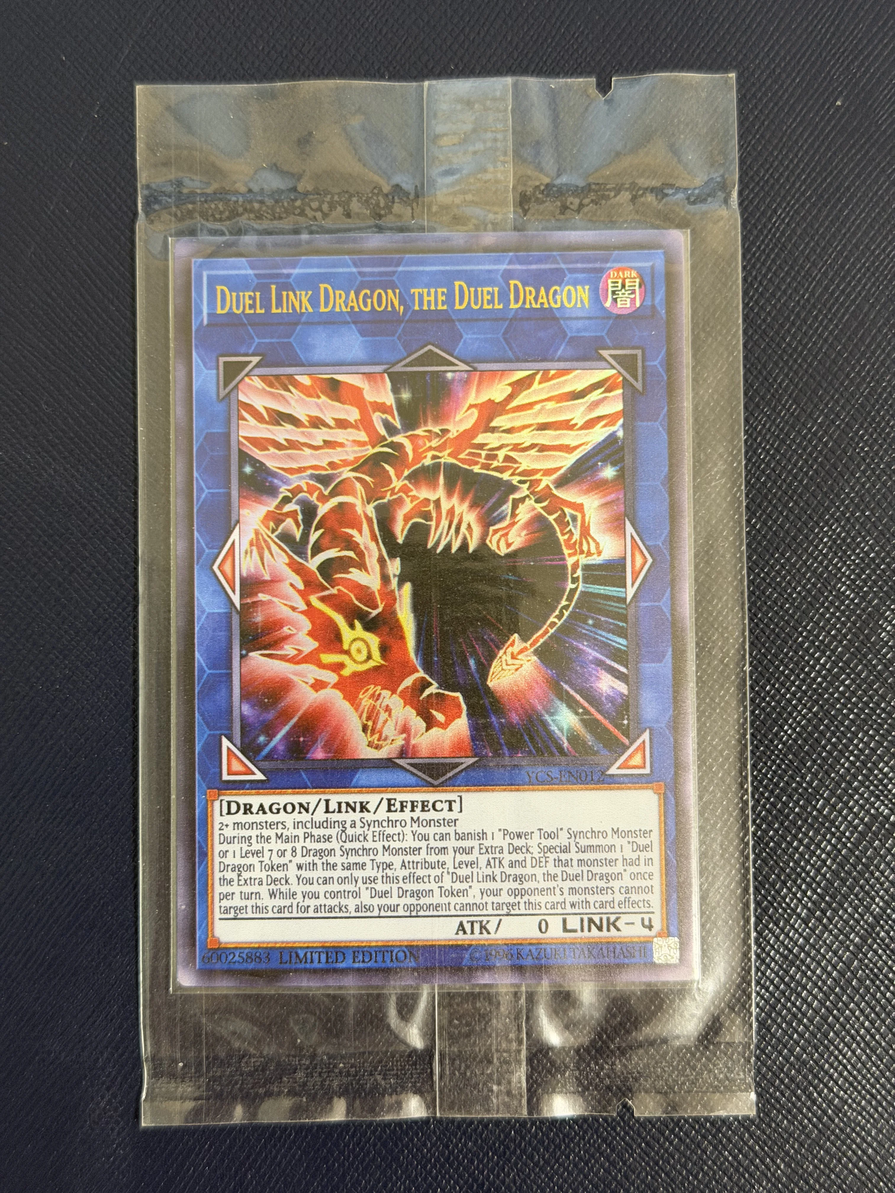 

Yu-Gi-Oh! DIY Custom Card Duel Link Dragon The Duel Dragon YCS-EN012 Limited Edition Collectible Gift for Anime Fans Kids
