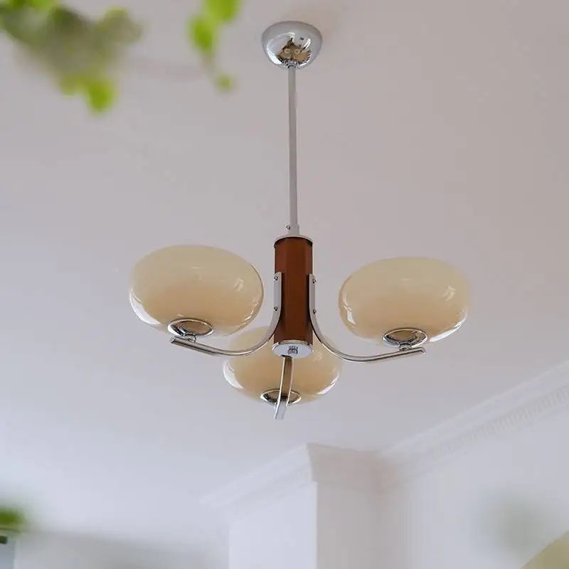 Nordic Electroplating Iron Art LED Chandeliers Rotundity Glass Hanging Lamps Living Room Bedroom Hotel Restaurant Pendant Lights