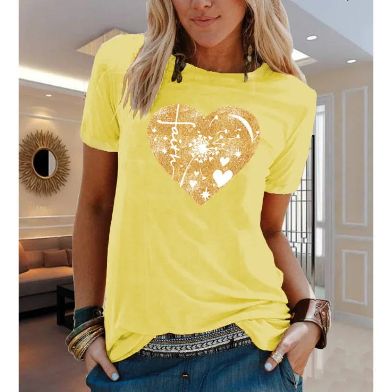 القطن 100% الحيوان زهرة الأبجدية نمط مطبوعة تي شيرتات قصيرة الاكمام المرأة موضة عادية بنات بنين قمصان الأطفال #6