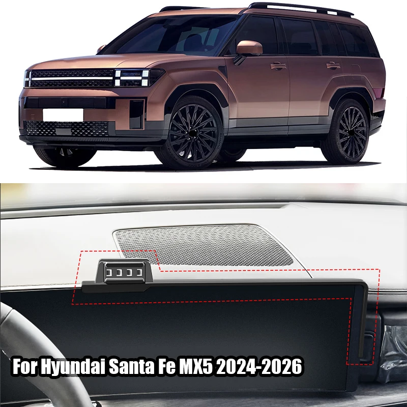 

Для Hyundai Santa Fe MX5 2024 2025 2026 Автомобильный держатель для мобильного телефона, черный, интерьерные принадлежности