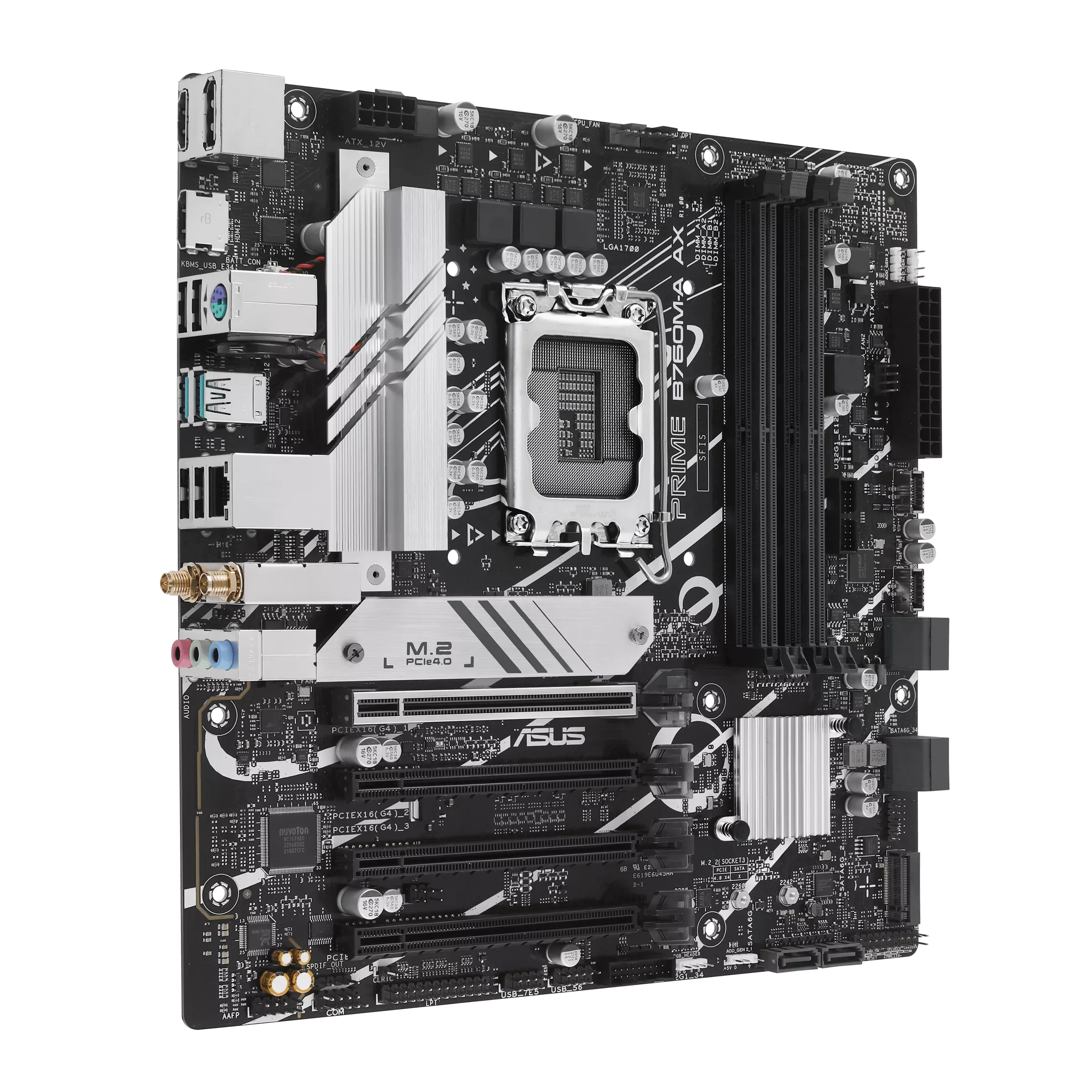 ASUS PRIME B760M-A AX 마더보드 소켓 LGA1700 CPU DDR5 7200+(OC) 메모리 칩셋 B760 MATX 메인보드 썸네일 3