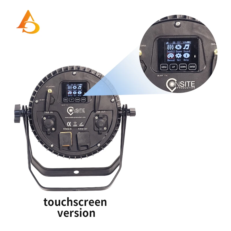 Imagem -03 - Dmx 12x18w Rgbwa Mais uv em Led Bateria de Controle Remoto sem Fio Par Light Mobile App Controlado Luz de Palco à Prova Dágua