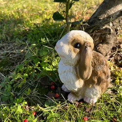 Bunny Decor Yard Decorations Outdoor, Bunny Decorations for Home Garden Outdoor Statues, Easter Rabbit Figurines mom Present, Ba