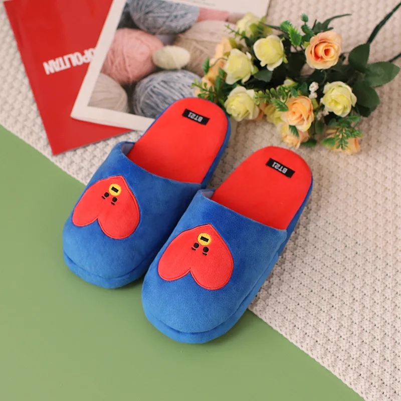 Cute Cartoon Kawaii Koya Plush Slippers Indoor Anti-Skid Soft Comfortable Couple Cotton Slipper for Boyfriend Girlfriend Gifts