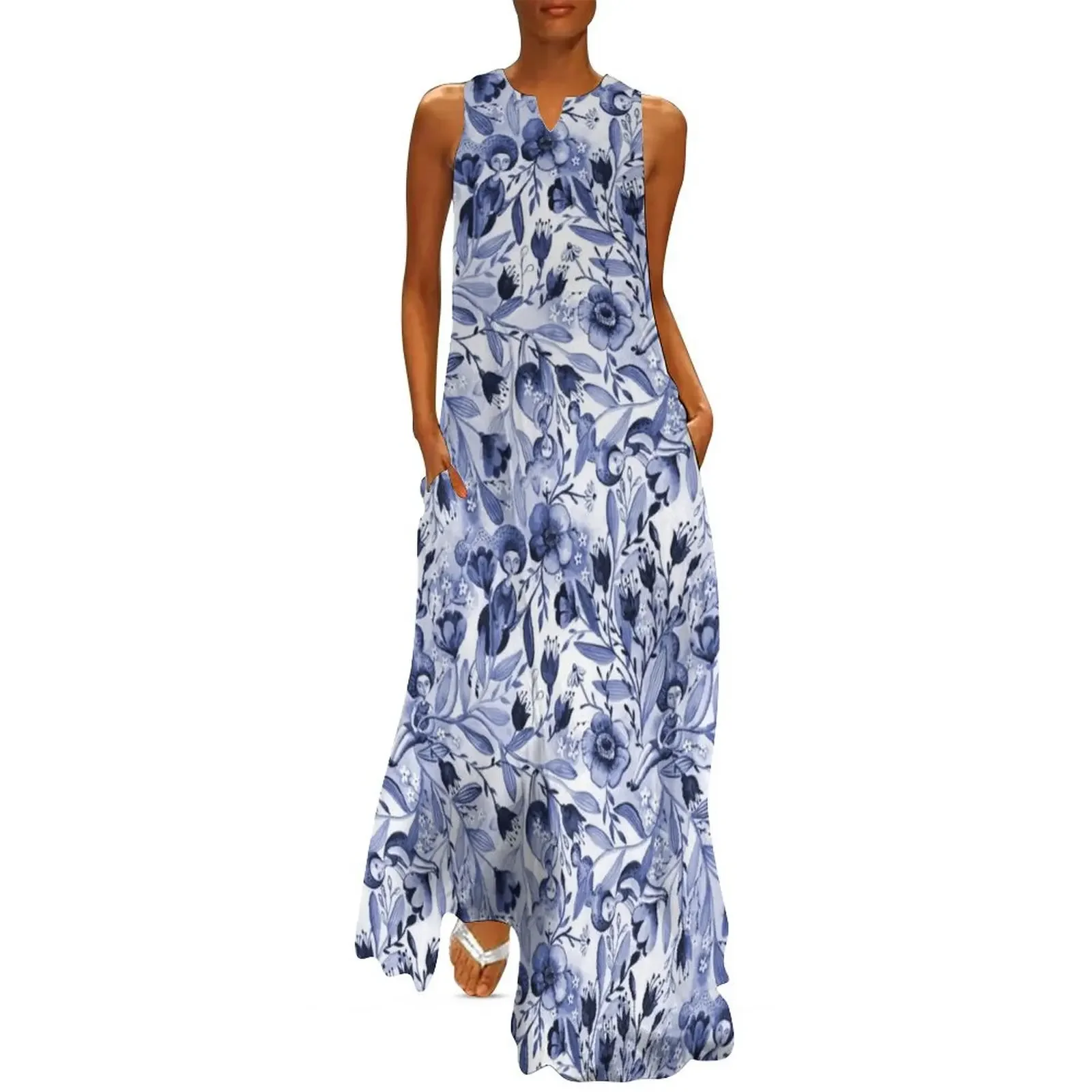 

Inktober 2019 day 10 pattern in blue Long Dress dresses with long sleeves women's luxury party dress luxury dress