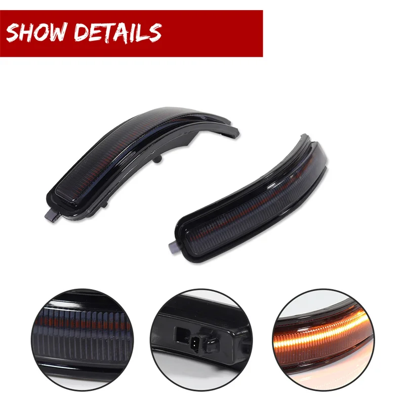 Smoked / Clear Lens Dynamic Amber LED Car Front Side Mirror Signal Lights For Nissan Altima 2007 2008 2009 2010 2011 2012 2013