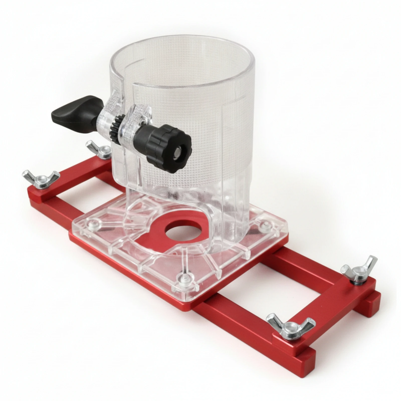 Router Slotting Guide Fixture Stable Router Guide with Transparent Guard Positioning Bracket Sturdy Easy to Use for Woodworkers view 6