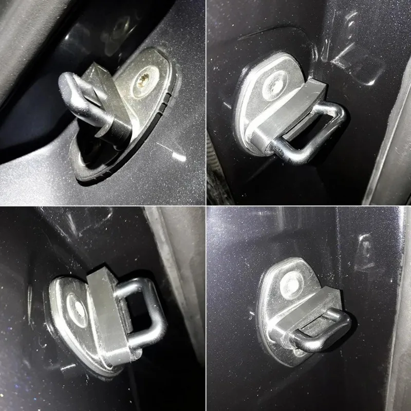 4 pieces of car door shock-absorbing and anti-collision pads, buckle type door lock shock-absorbing pads