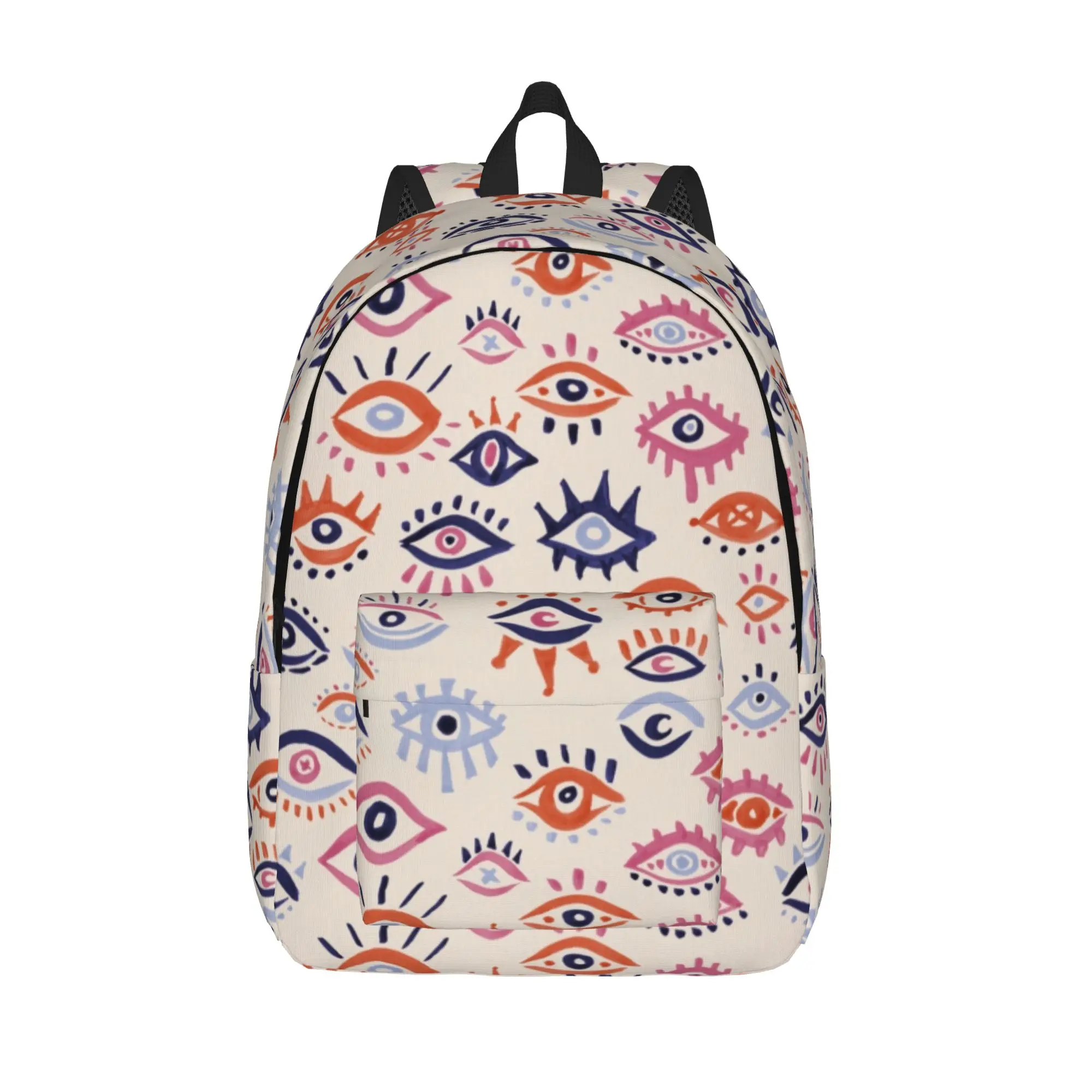 Mystic Eyes Classical Backpack Lightweight High School Business Beauty Eyelash Evil Blue Eye Daypack Laptop Computer Canvas Bags